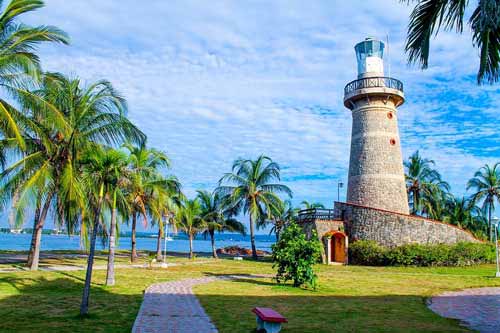 Beautiful lighthouse in Cartagena, Colombia