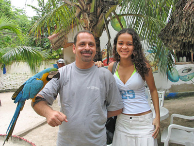 A client with one of the gorgeous Latin women enjoying the tour